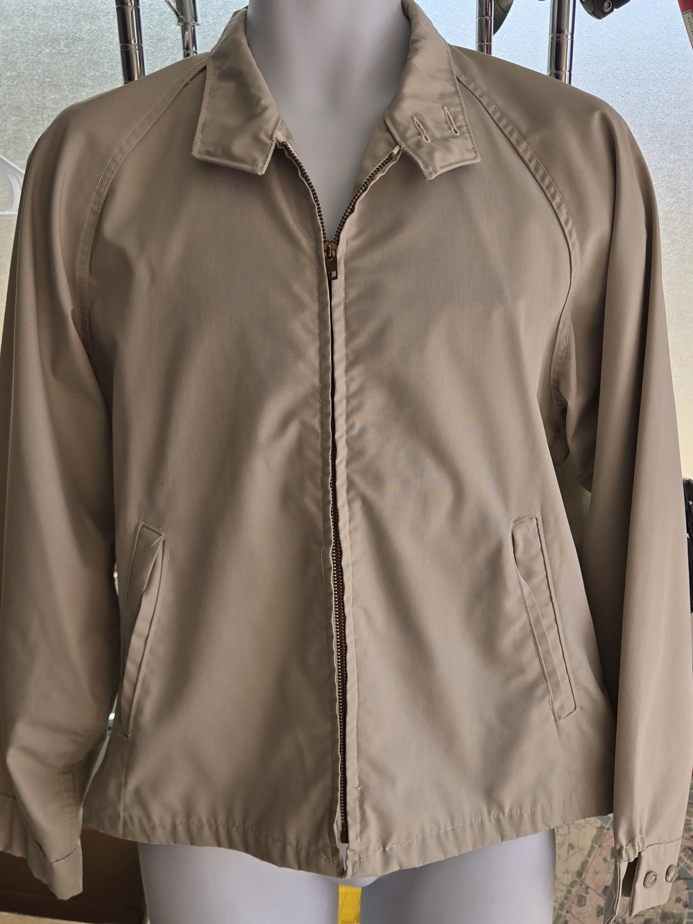 Men's 50s/60s Lightweight Tan Golf Jacket Conmar Conmatic Zipper